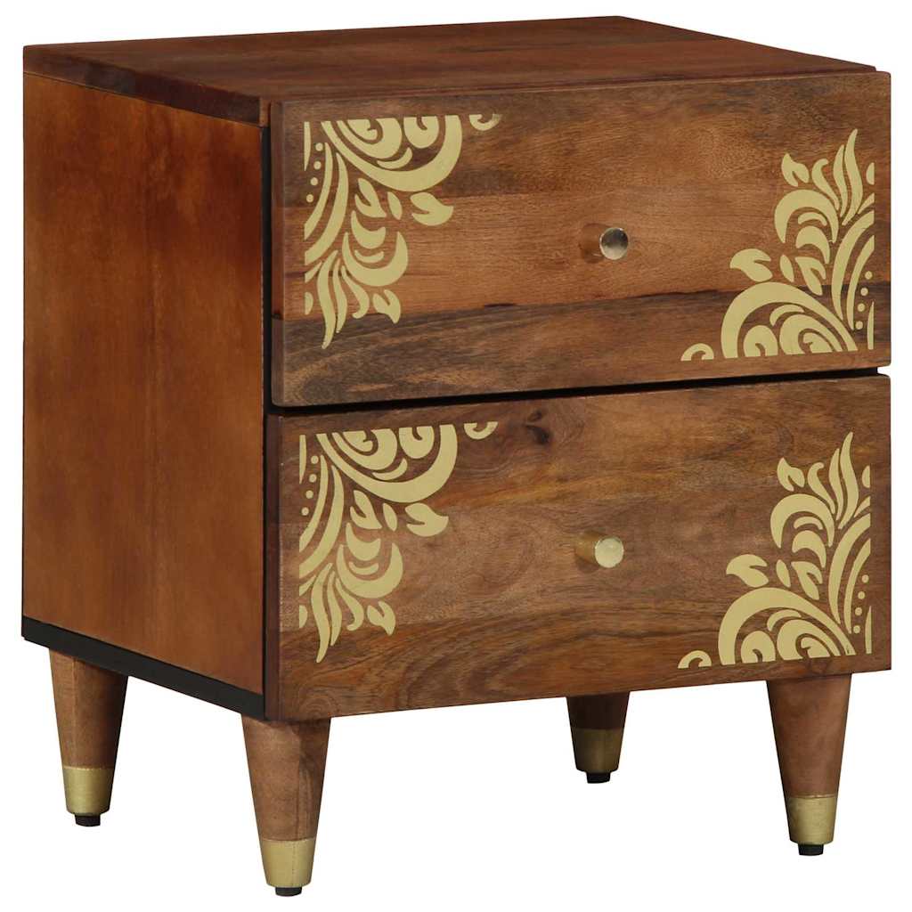 Natskab 2 pcs Honningbrun 40 x 33 x 46 cm Massivt mangotræ
