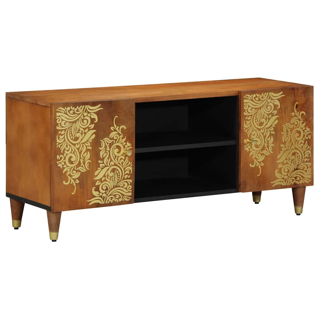 TV-skab med hylde Honningbrun 105 x 33 x 46 cm Massivt mangotræ