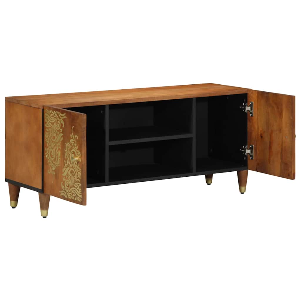 TV-skab med hylde Honningbrun 105 x 33 x 46 cm Massivt mangotræ