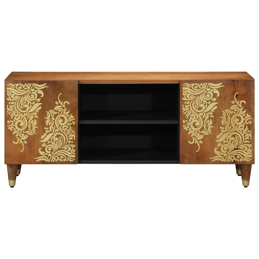 TV-skab med hylde Honningbrun 105 x 33 x 46 cm Massivt mangotræ