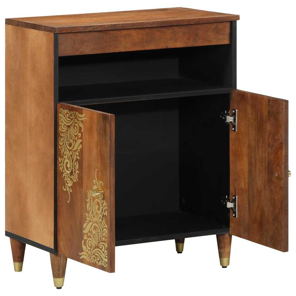Sideboard med hylde Brun 60 x 33 x 75 cm Massivt mangotræ