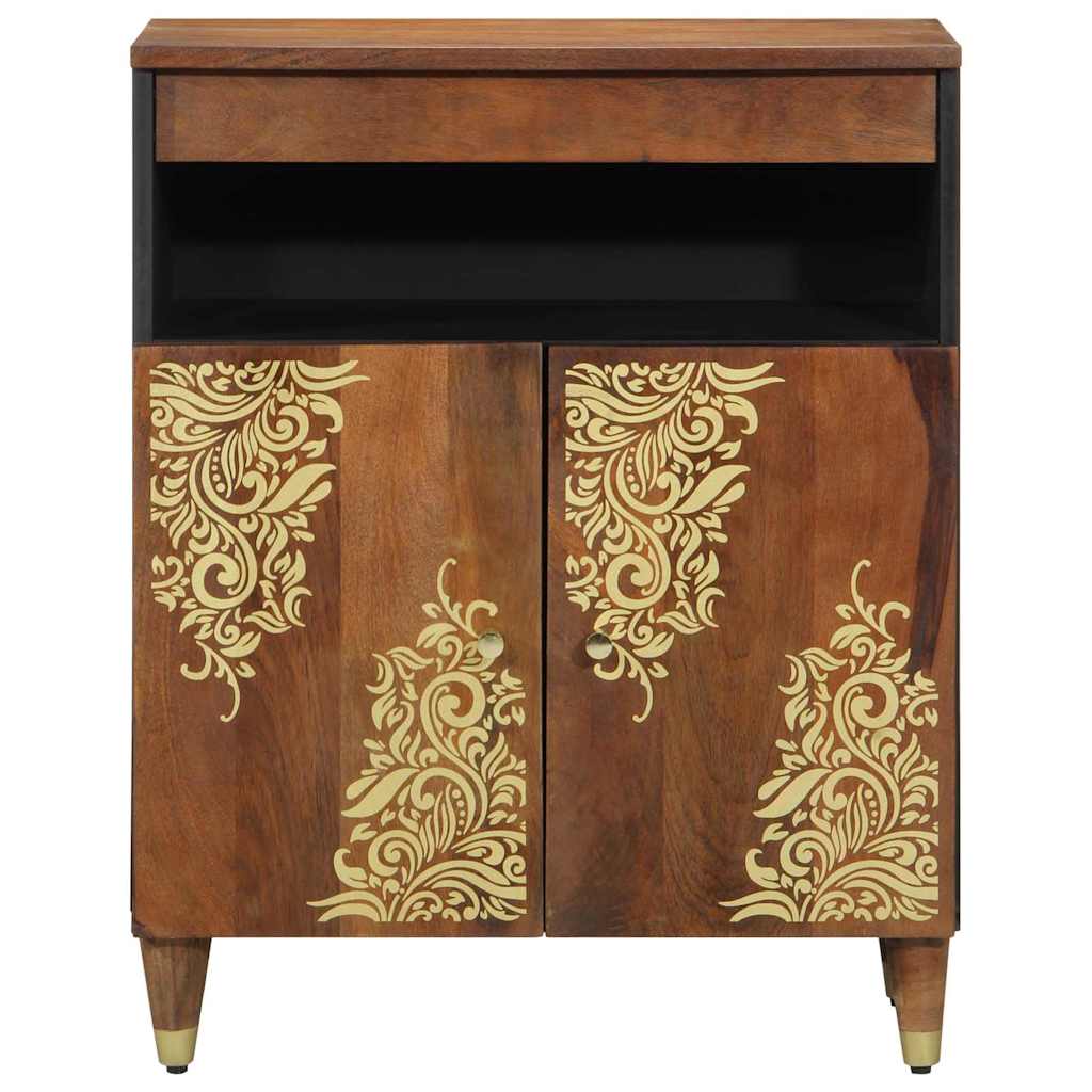 Sideboard med hylde Brun 60 x 33 x 75 cm Massivt mangotræ