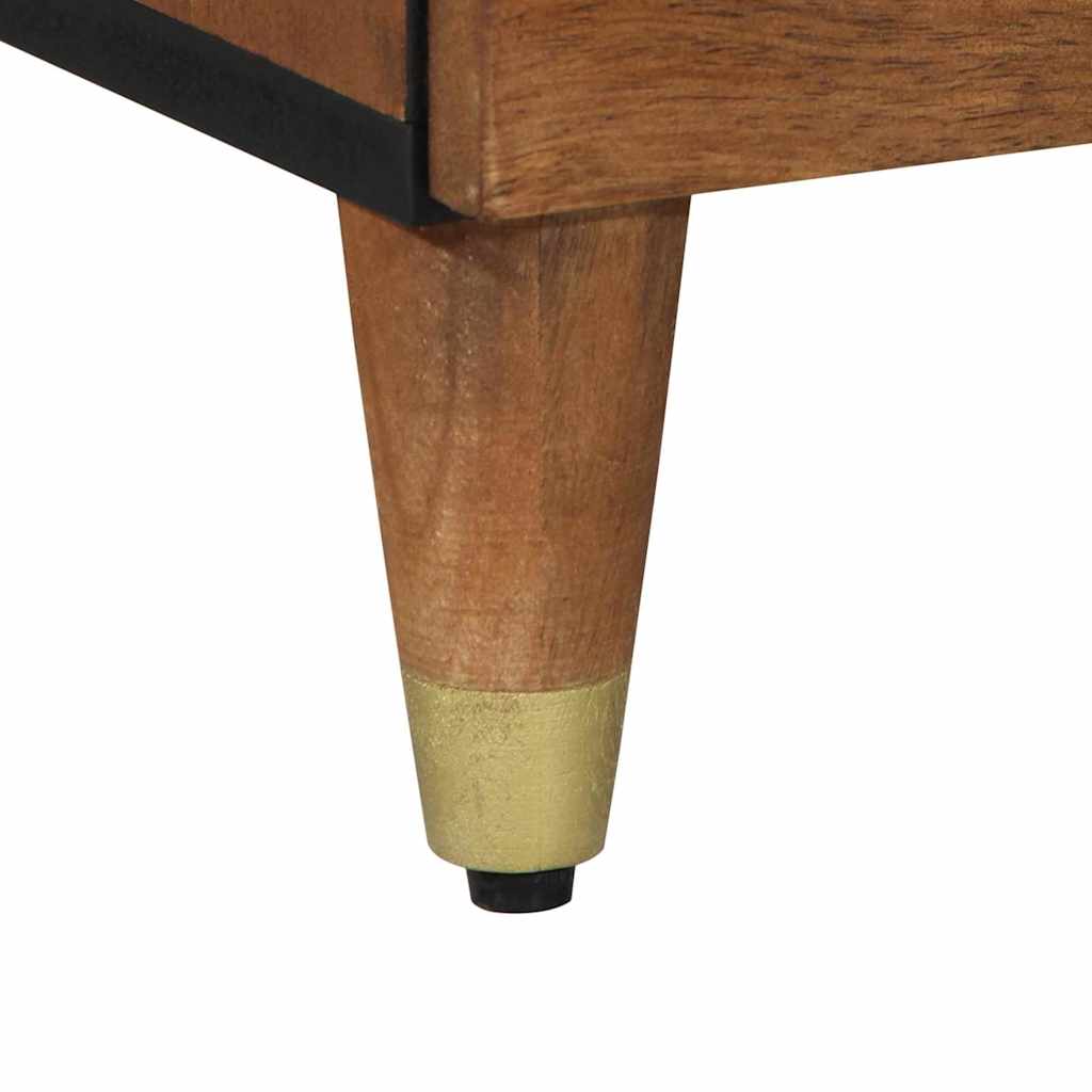 Sideboard med hylde Brun 80 x 33 x 75 cm Massivt mangotræ