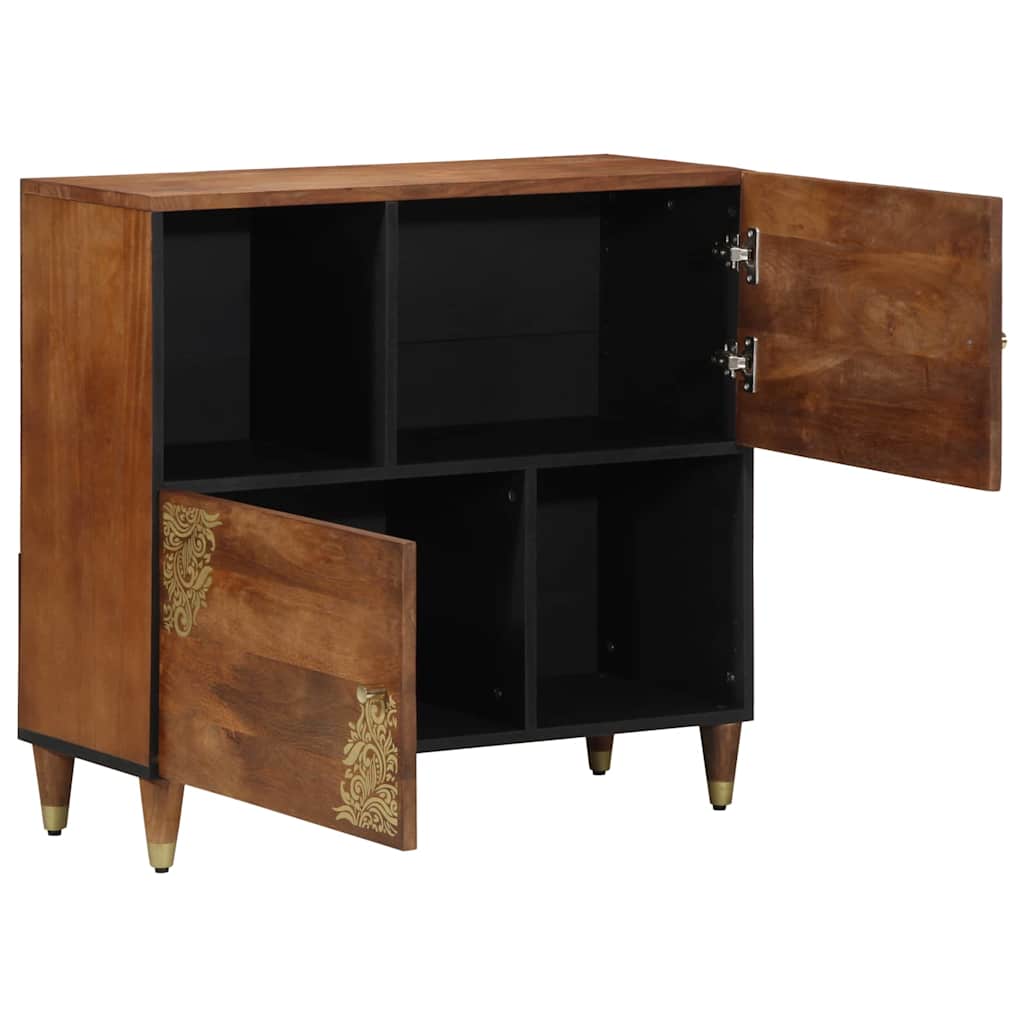 Sideboard med hylde Brun 80 x 33 x 75 cm Massivt mangotræ
