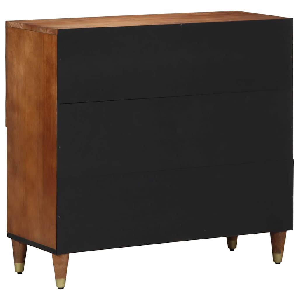 Sideboard med hylde Brun 80 x 33 x 75 cm Massivt mangotræ