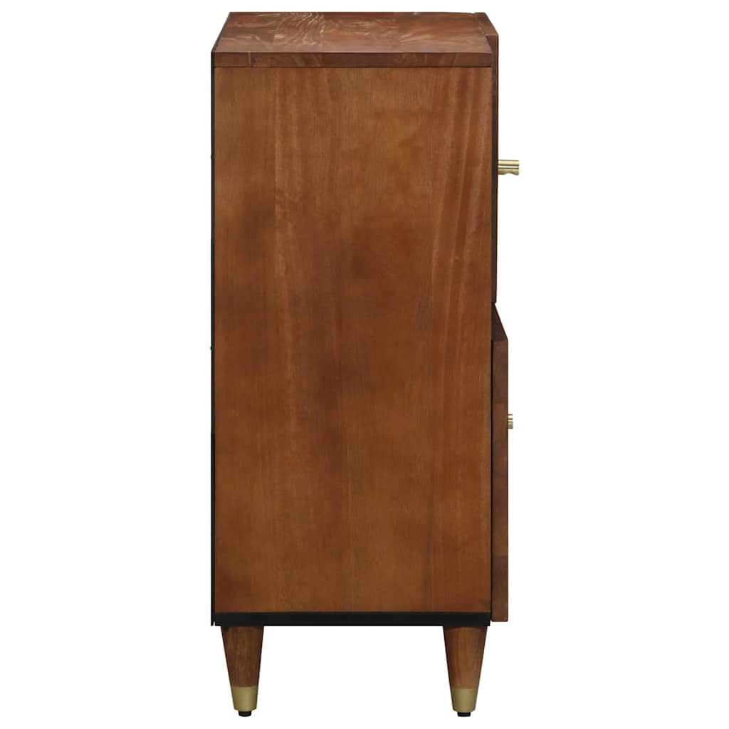 Sideboard med hylde Brun 80 x 33 x 75 cm Massivt mangotræ