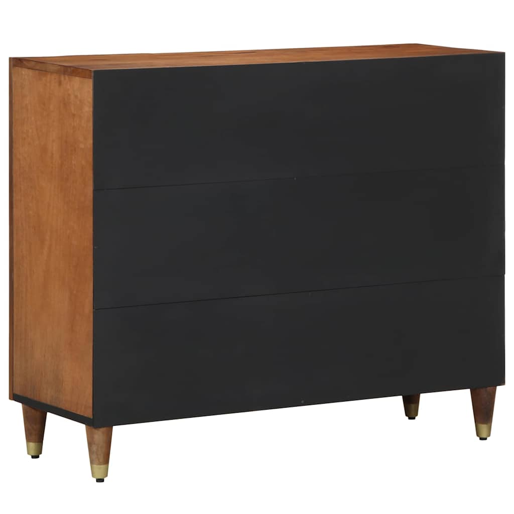 Sideboard med hylde Brun 90 x 33 x 75 cm Massivt mangotræ