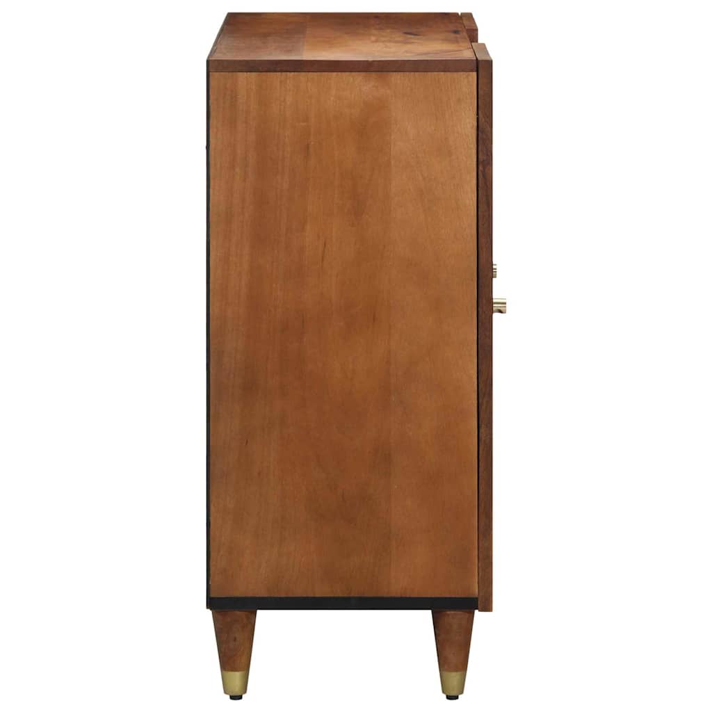 Sideboard med hylde Brun 90 x 33 x 75 cm Massivt mangotræ
