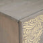 Sideboard Grå og Guld 40 x 33 x 75 cm Massivt mangotræ