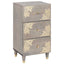 Sideboard Grå og Guld 40 x 33 x 75 cm Massivt mangotræ