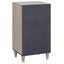 Sideboard med dør Grå og Guld 40 x 33 x 75 cm Massivt mangotræ