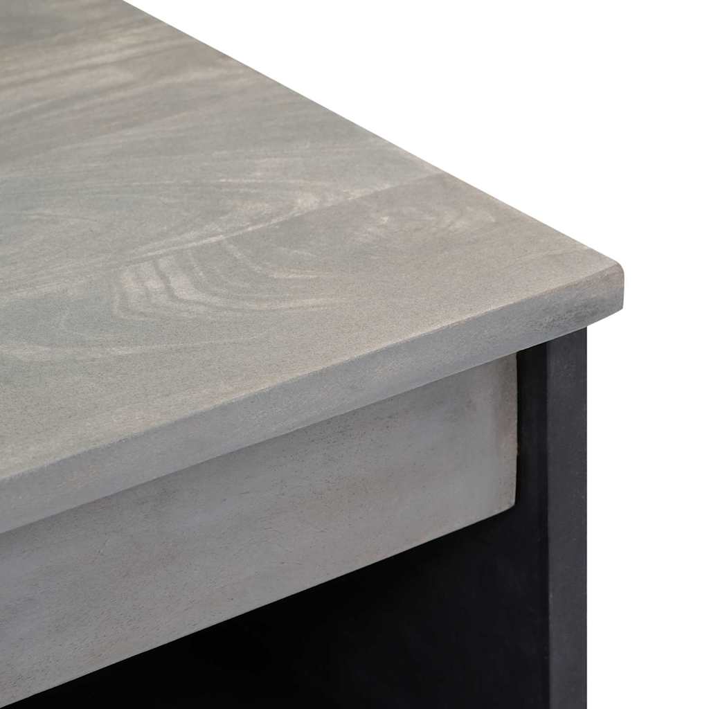 Sideboard med dør Grå og Guld 60 x 33 x 75 cm Massivt mangotræ