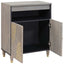 Sideboard med dør Grå og Guld 60 x 33 x 75 cm Massivt mangotræ