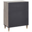 Sideboard med dør Grå og Guld 60 x 33 x 75 cm Massivt mangotræ