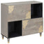 Sideboard med dør Grå og Guld 80 x 33 x 75 cm Massivt mangotræ
