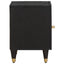 Sengebord med Dør 2 pcs Sort 40 x 33 x 46 cm Massivt mangotræ