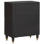 Sideboard med hylde Sort 60 x 33 x 75 cm Massivt mangotræ