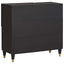 Sideboard med hylde Sort 80 x 33 x 75 cm Massivt mangotræ