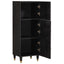 Highboard med hylde Sort 40 x 33 x 110 cm Massivt mangotræ