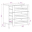 Sengebord Naturfarvet 50 x 33 x 62 cm Massivt mangotræ