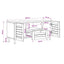 Opbevaringsskabe Naturfarvet 105 x 33 x 46 cm Massivt mangotræ