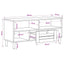 Opbevaringsskabe Naturfarvet 100 x 33 x 46 cm Massivt mangotræ