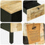 Opbevaringsskabe Naturfarvet 100 x 33 x 46 cm Massivt mangotræ