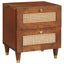Natskab 2 pcs Brun 40 x 33,5 x 46 cm Massivt akacietræ