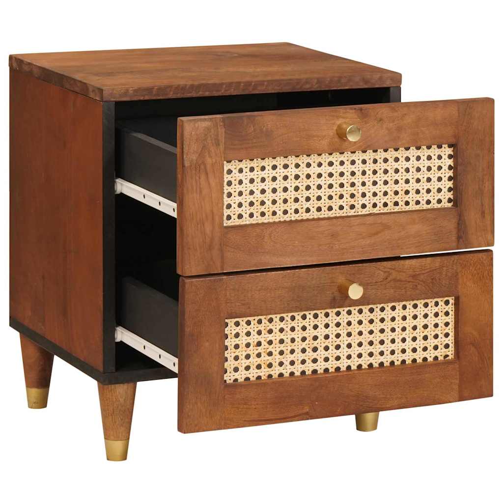Natskab 2 pcs Brun 40 x 33,5 x 46 cm Massivt akacietræ