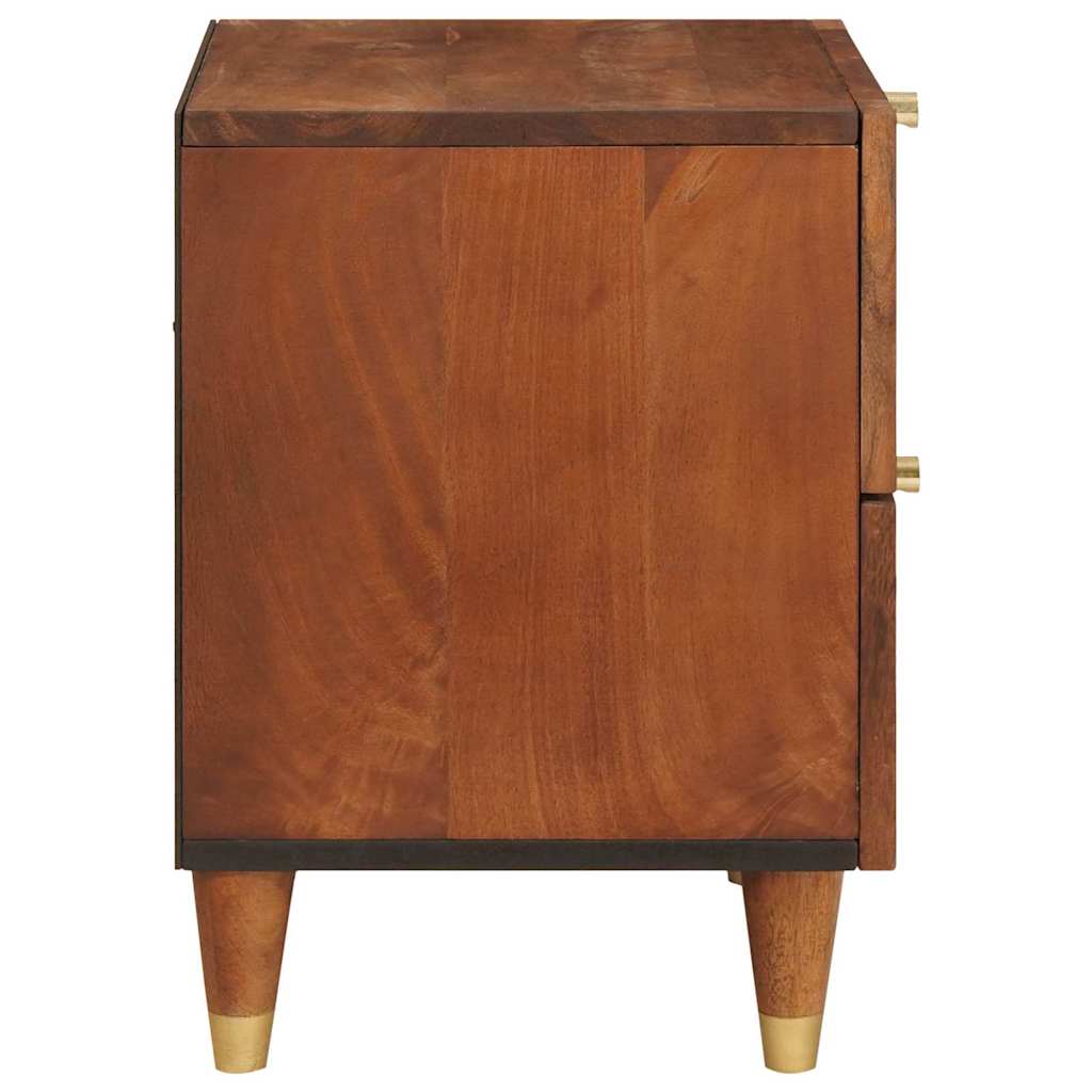 Natskab 2 pcs Brun 40 x 33,5 x 46 cm Massivt akacietræ