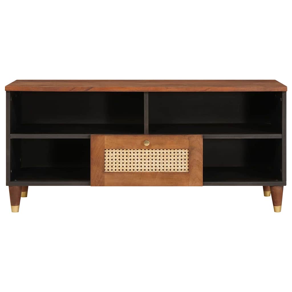 TV-skab med skuffe Brun 100 x 33,5 x 46 cm Massivt mangotræ