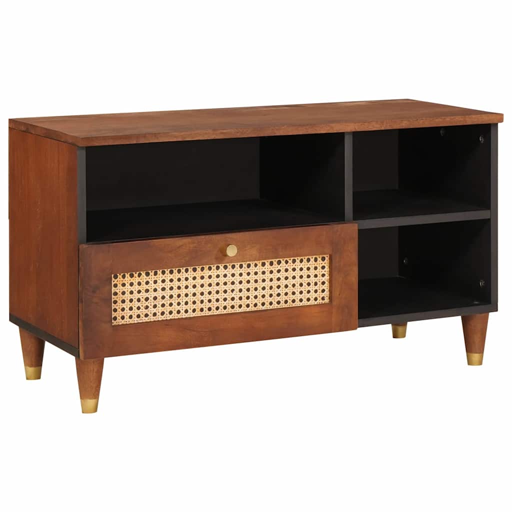 TV-skab med skuffe Brun 80 x 33,5 x 46 cm Massivt mangotræ