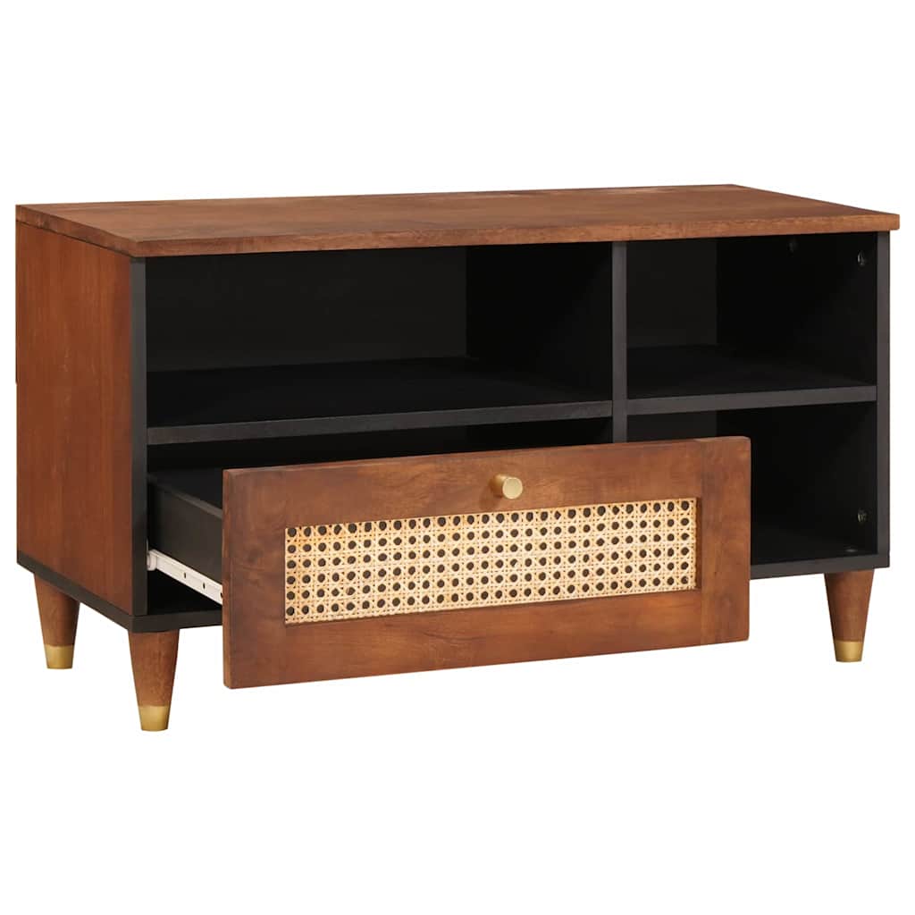 TV-skab med skuffe Brun 80 x 33,5 x 46 cm Massivt mangotræ