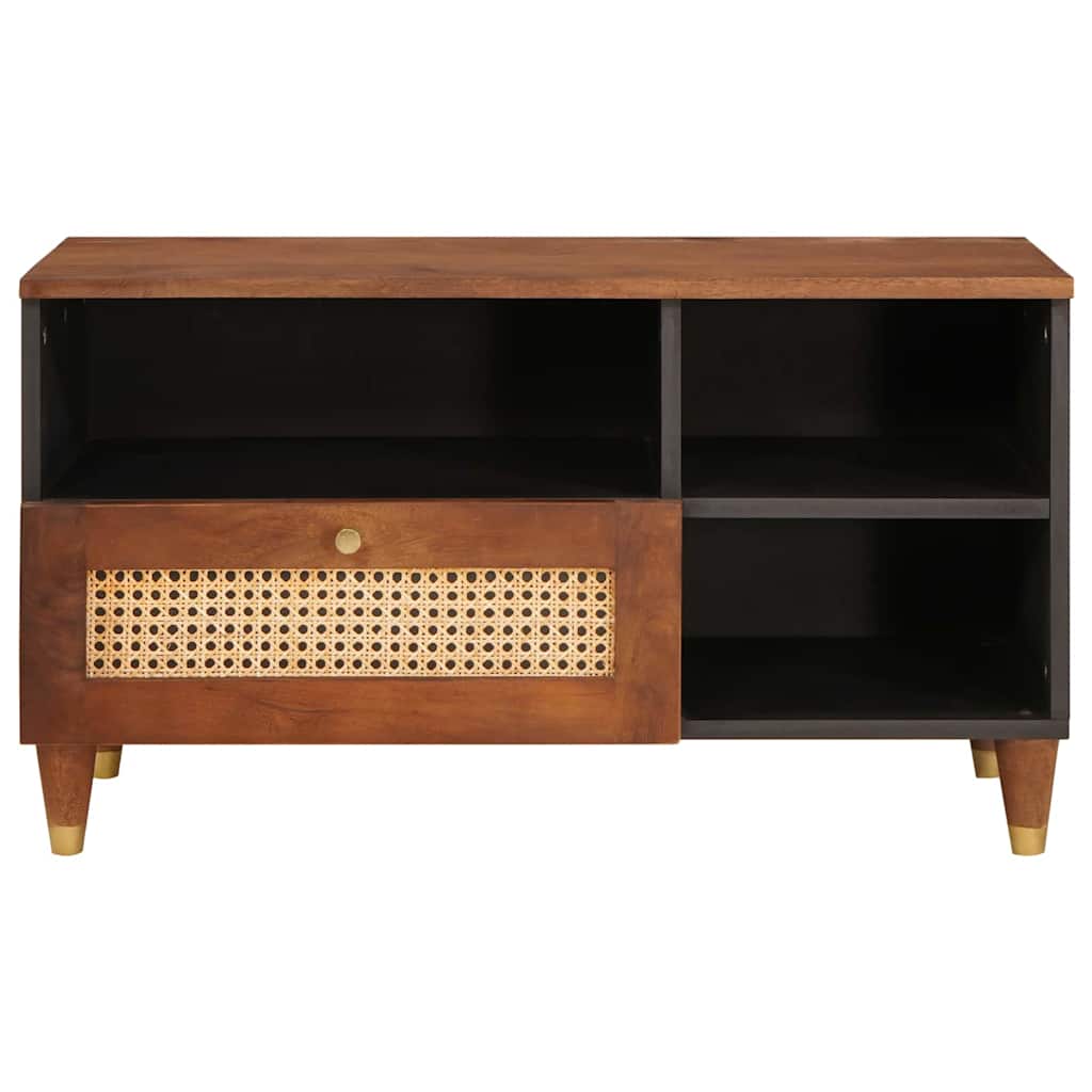 TV-skab med skuffe Brun 80 x 33,5 x 46 cm Massivt mangotræ