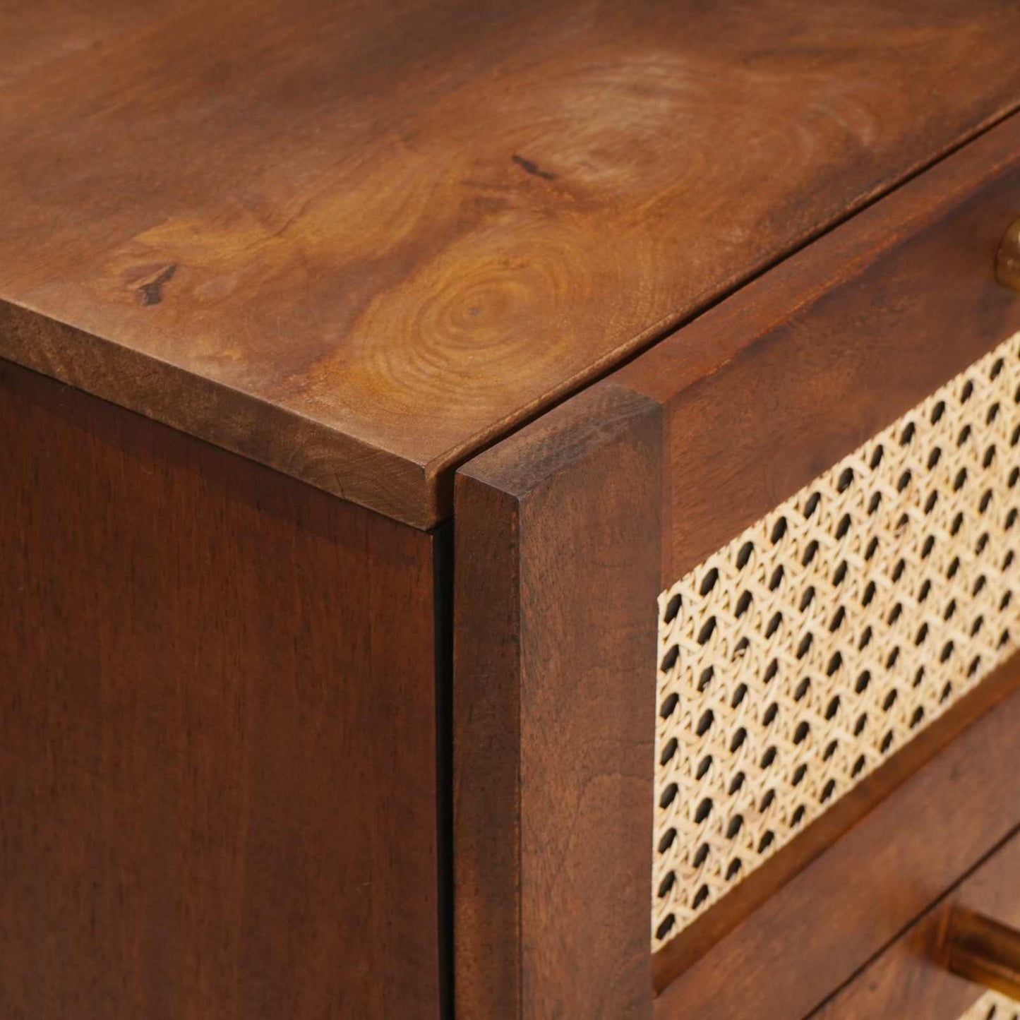 Sideboard med skuffe Brun 40 x 33,5 x 75 cm Massivt mangotræ