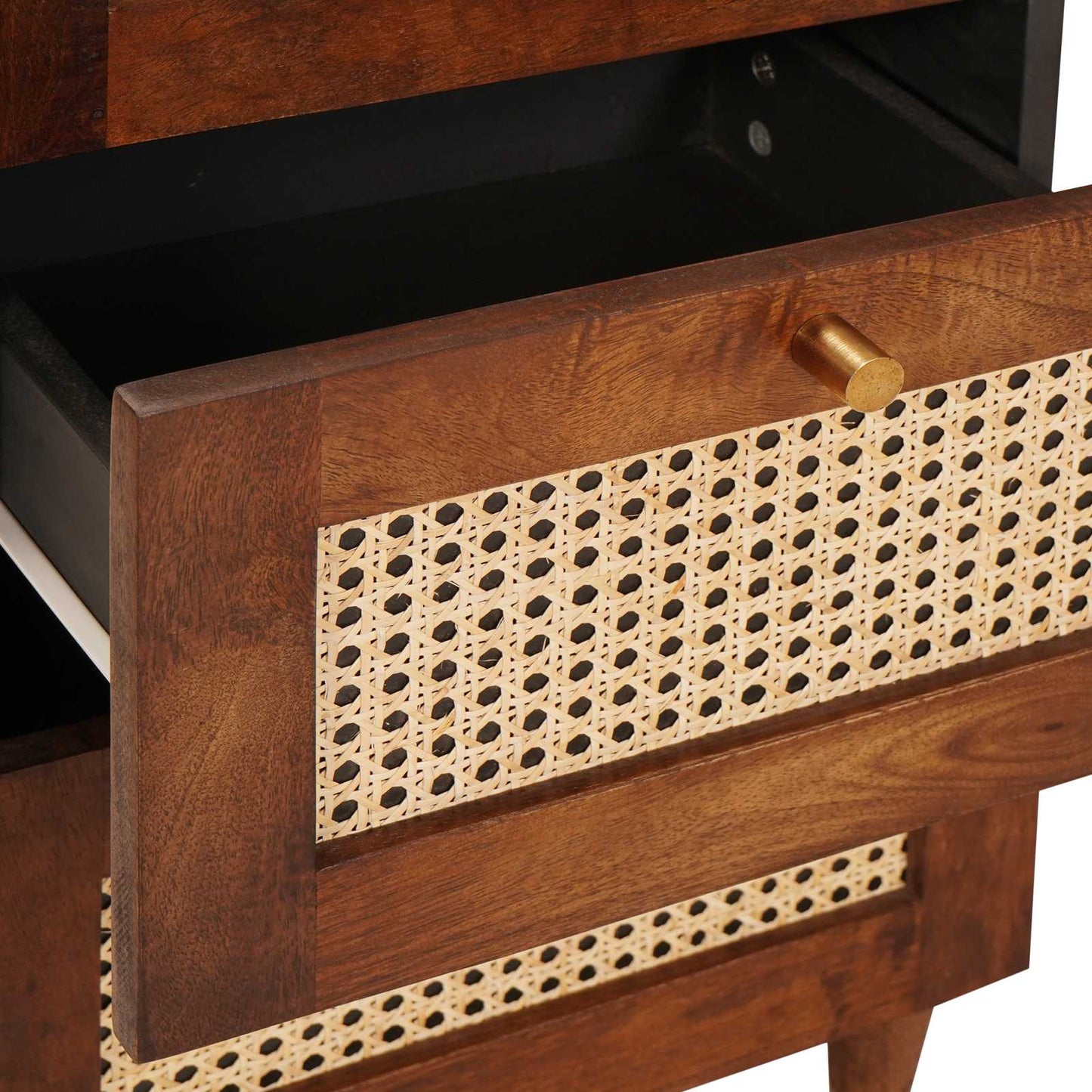 Sideboard med skuffe Brun 40 x 33,5 x 75 cm Massivt mangotræ