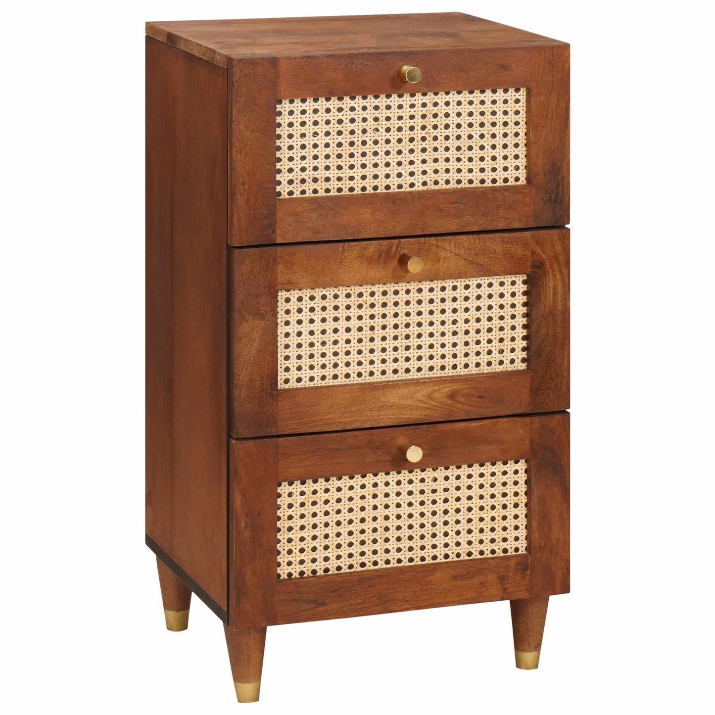 Sideboard med skuffe Brun 40 x 33,5 x 75 cm Massivt mangotræ
