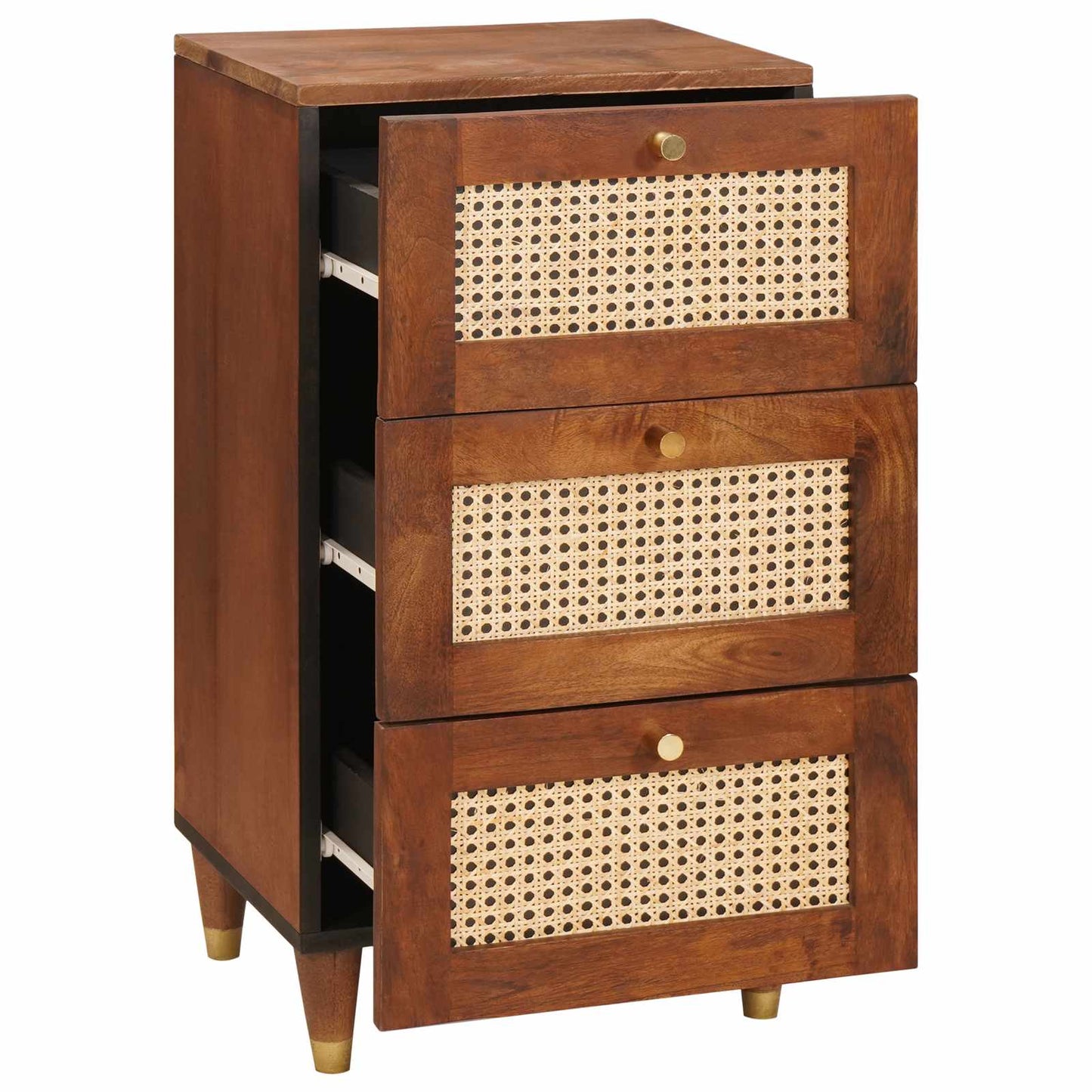 Sideboard med skuffe Brun 40 x 33,5 x 75 cm Massivt mangotræ