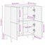 Sideboard Brun 60 x 33,5 x 75 cm Massivt mangotræ