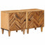 Sengebord 2 stk. Brun 40 x 33,5 x 46 cm Massivt mangotræ