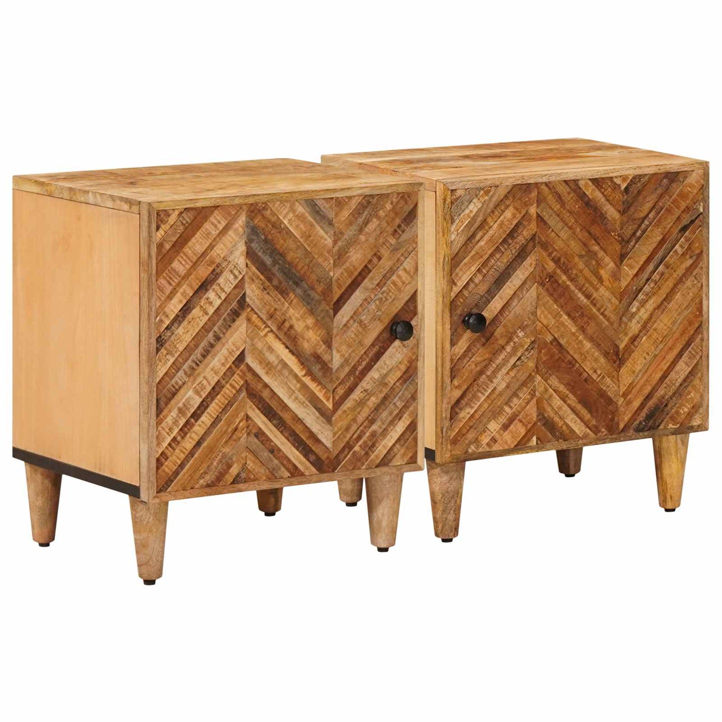 Sengebord 2 stk. Brun 40 x 33,5 x 46 cm Massivt mangotræ