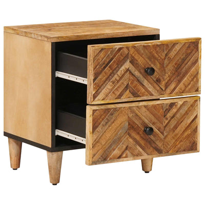 Sengebord 2 pcs Brun 40 x 33,5 x 46 cm Massivt mangotræ