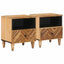 Sengebord 2 pcs Brun 50 x 33 x 60 cm Massivt mangotræ