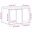 toiletskjuler kattebakke 60x40x40 cm konstrueret træ gammelt eg