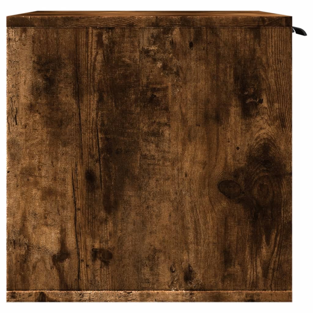 toiletskjuler kattebakke 80x50x45 cm konstrueret træ røget eg