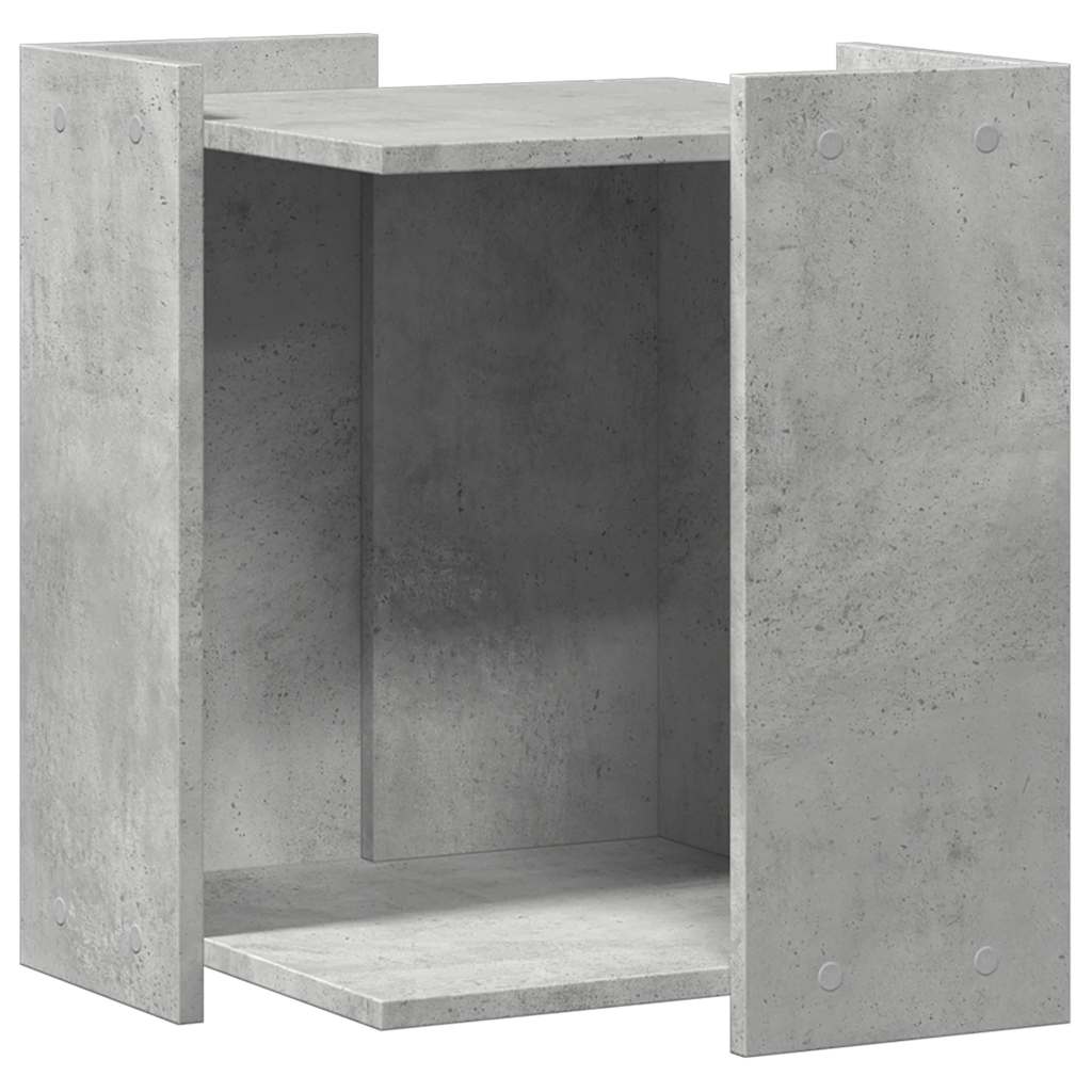 toiletskjuler kattebakke 42x42x51 cm konstrueret træ betongrå