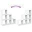 rumdelerreol 3-lags hvid 99x29x99 cm konstrueret træ