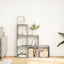 bogreol/rumdeler 99x29x99cm 3 niveauer konstrueret træ betongrå