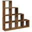 bogreol/rumdeler 131,5x29x131,5 cm konstrueret træ antikt træ