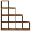 bogreol/rumdeler 131,5x29x131,5 cm konstrueret træ antikt træ